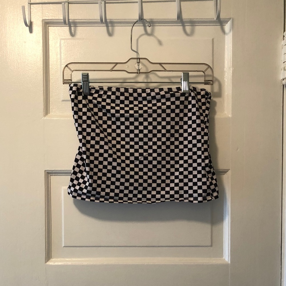 Checkered Tube Top